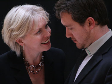 Nelly Morrison and Stephen Eliot-McDonald in the rehearsed reading of 'King Arthur' 2008 by Lucy Nordberg 